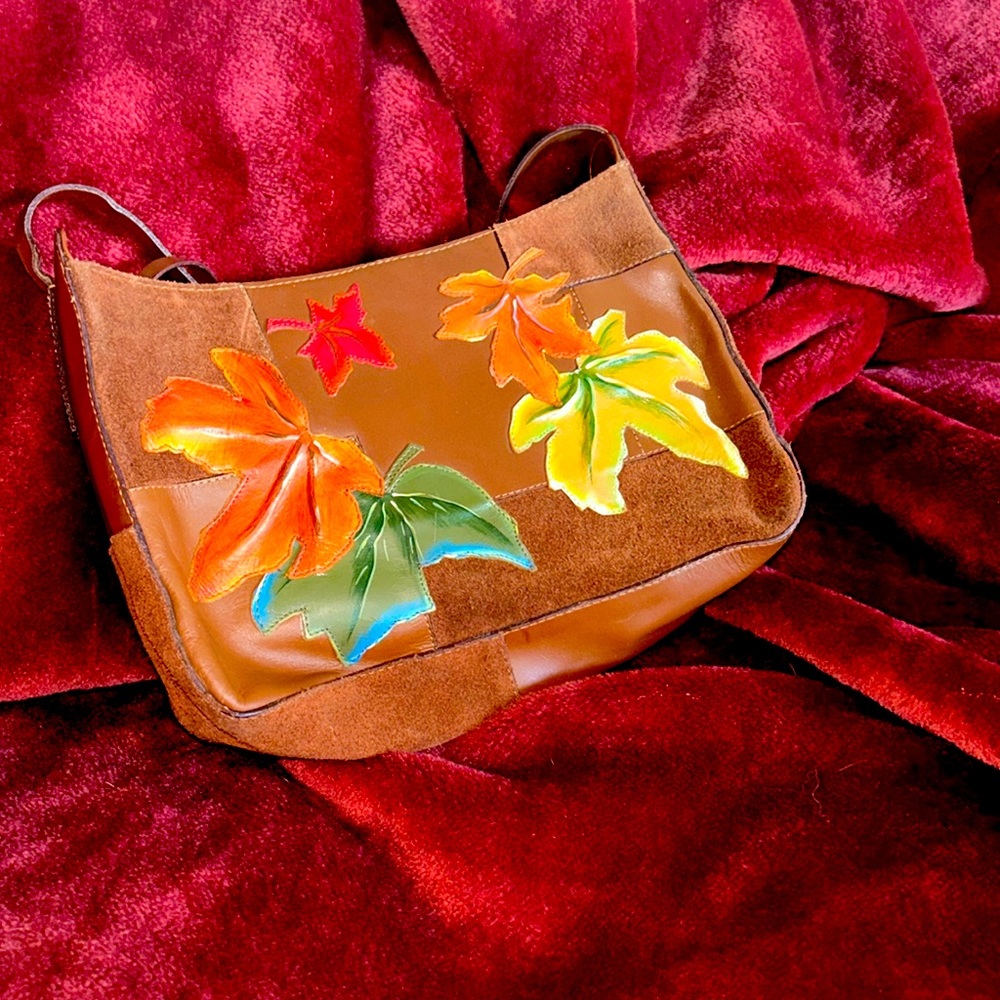 Marc&Marc by Sharif suede and leather bag.Incredible autumn bag with 37” strap